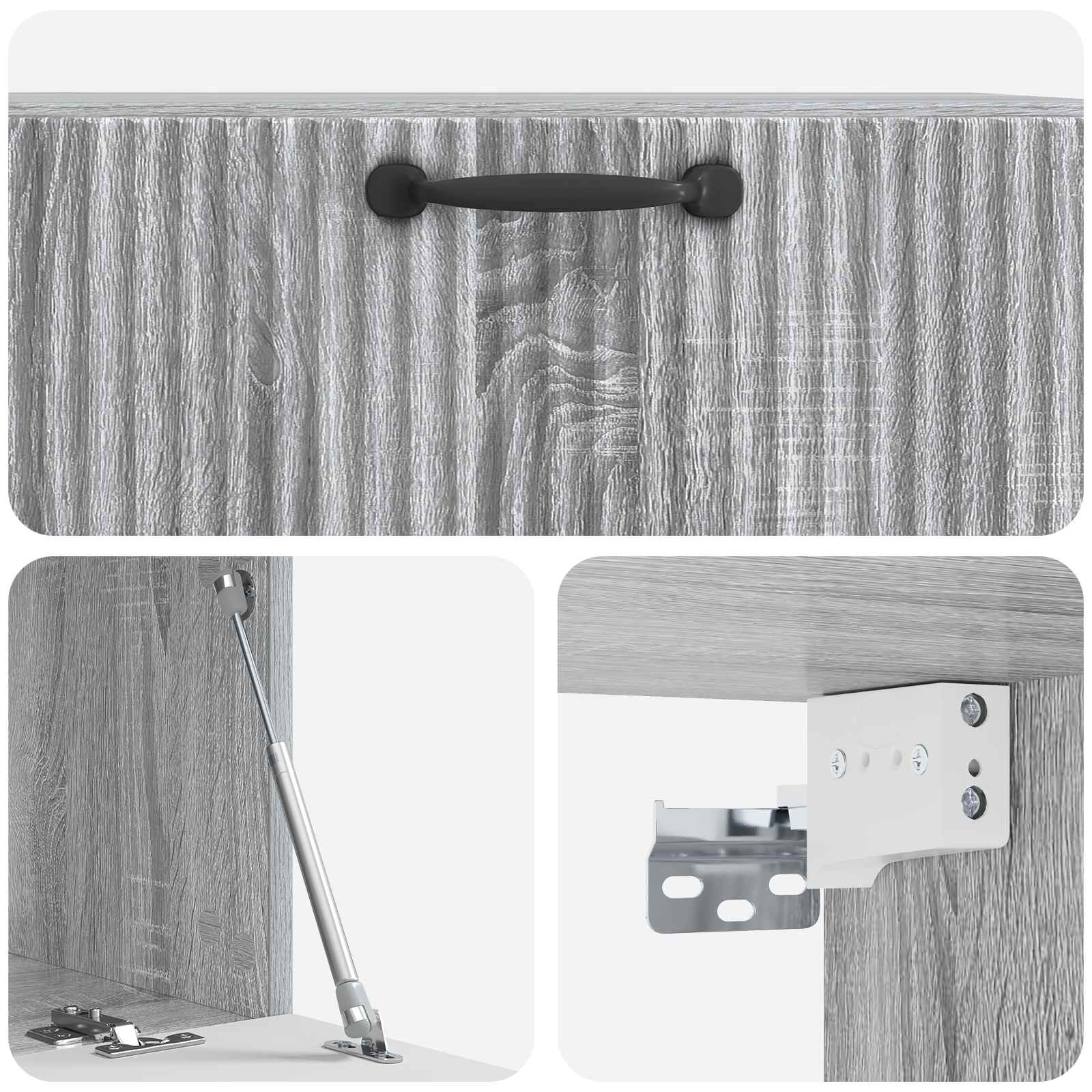 Wandmontierter TV-Schrank Graues Sonoma 78,5 x 41 x 30 cm