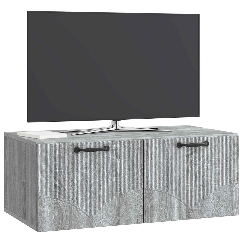 Wandmontierter TV-Schrank Graues Sonoma 78,5 x 41 x 30 cm