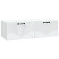 Wandmontierter TV-Schrank Weiß 98 x 41 x 30 cm Holzwerkstoff