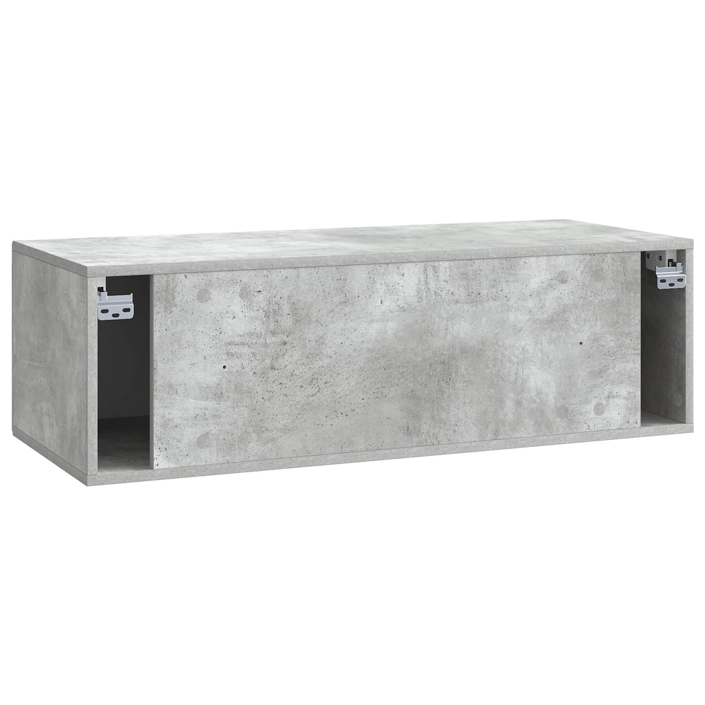 Wandmontierter TV-Schrank Betongrau 98 x 41 x 30 cm