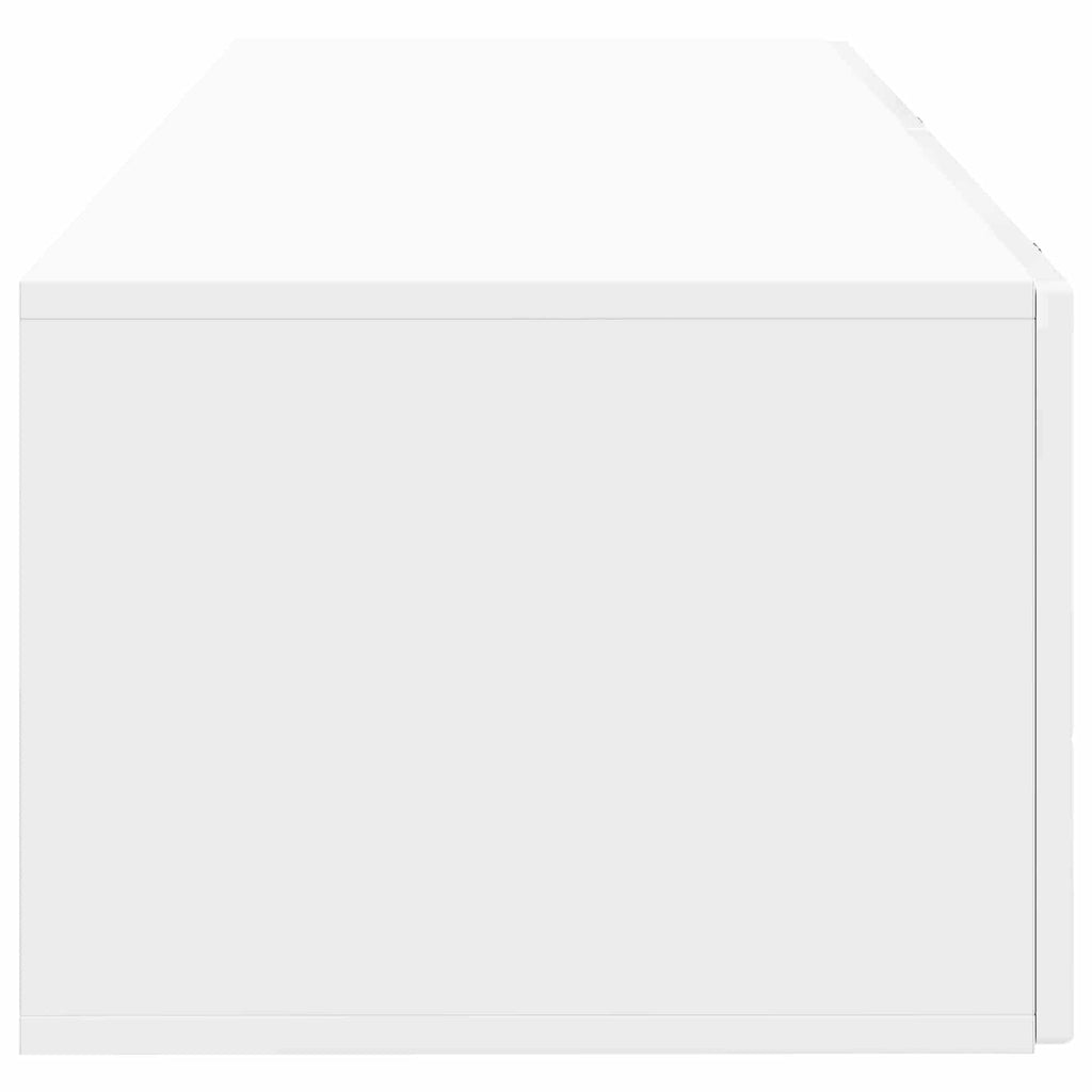 Wandmontierter TV-Schrank Hochglanz Weiß 98 x 41 x 30 cm