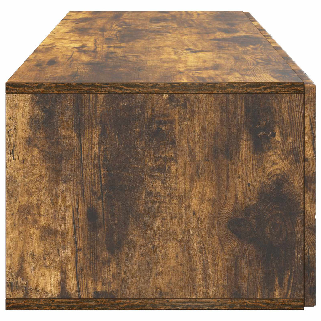 Wandmontierter TV-Schrank Geräucherte Eiche 98 x 41 x 30 cm