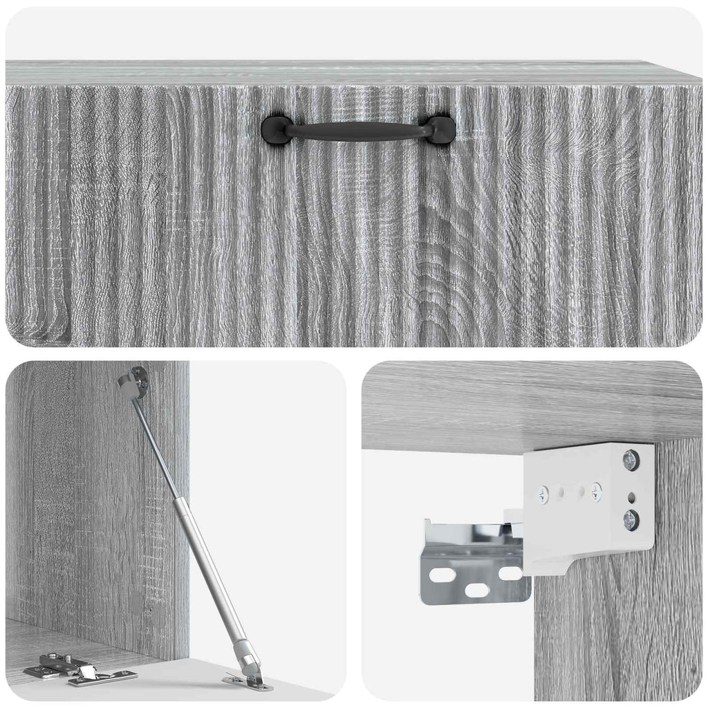 Wandmontierter TV-Schrank Graues Sonoma 98 x 41 x 30 cm