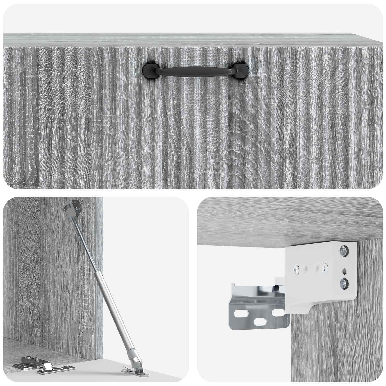 Wandmontierter TV-Schrank Graues Sonoma 98 x 41 x 30 cm