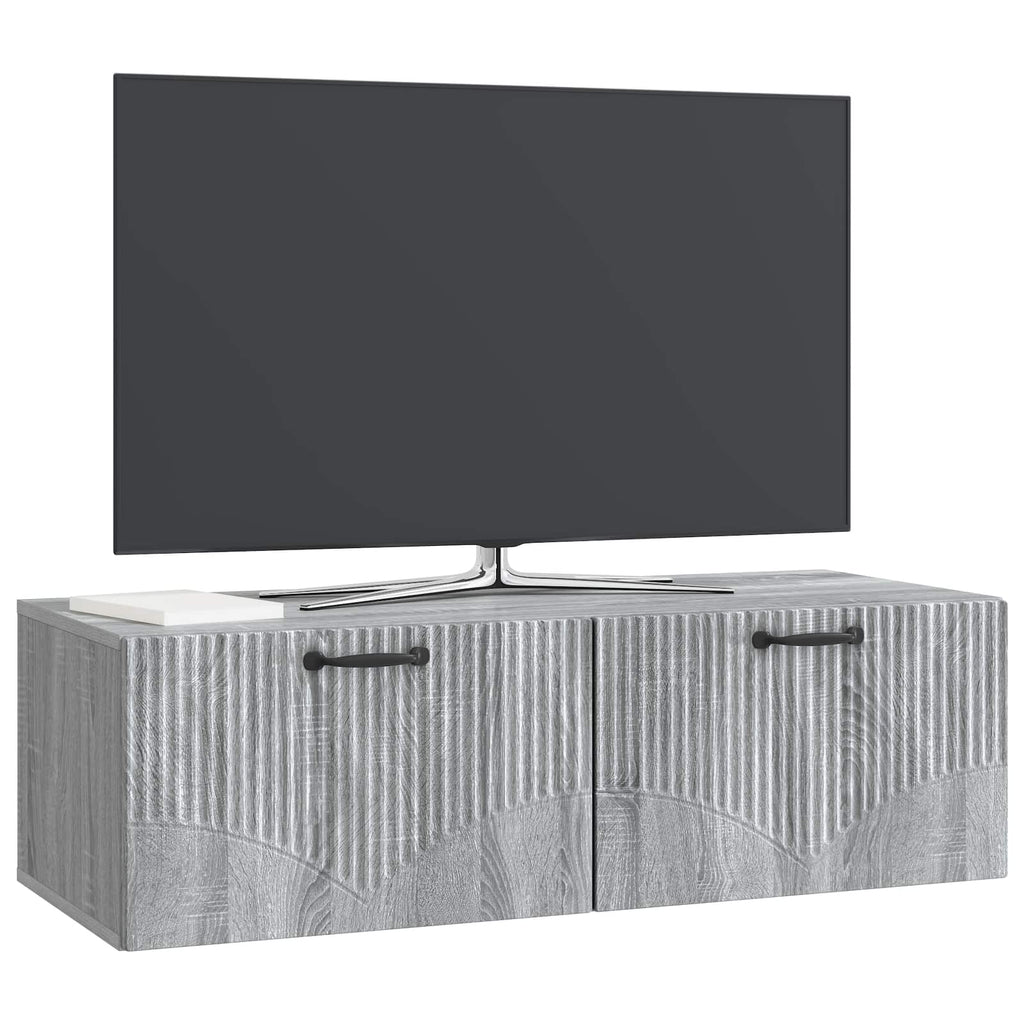 Wandmontierter TV-Schrank Graues Sonoma 98 x 41 x 30 cm