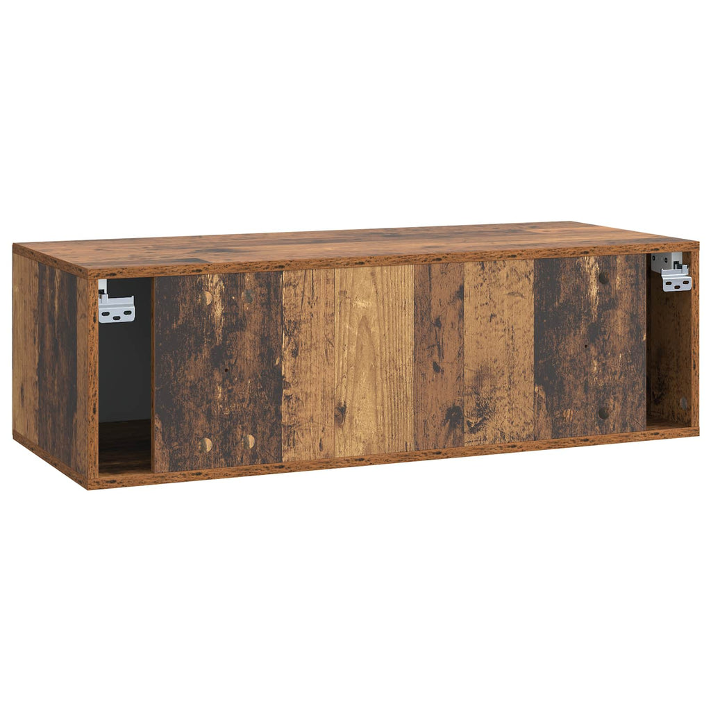 Wandmontierter TV-Schrank Altholz 98 x 41 x 30 cm Holzwerkstoff