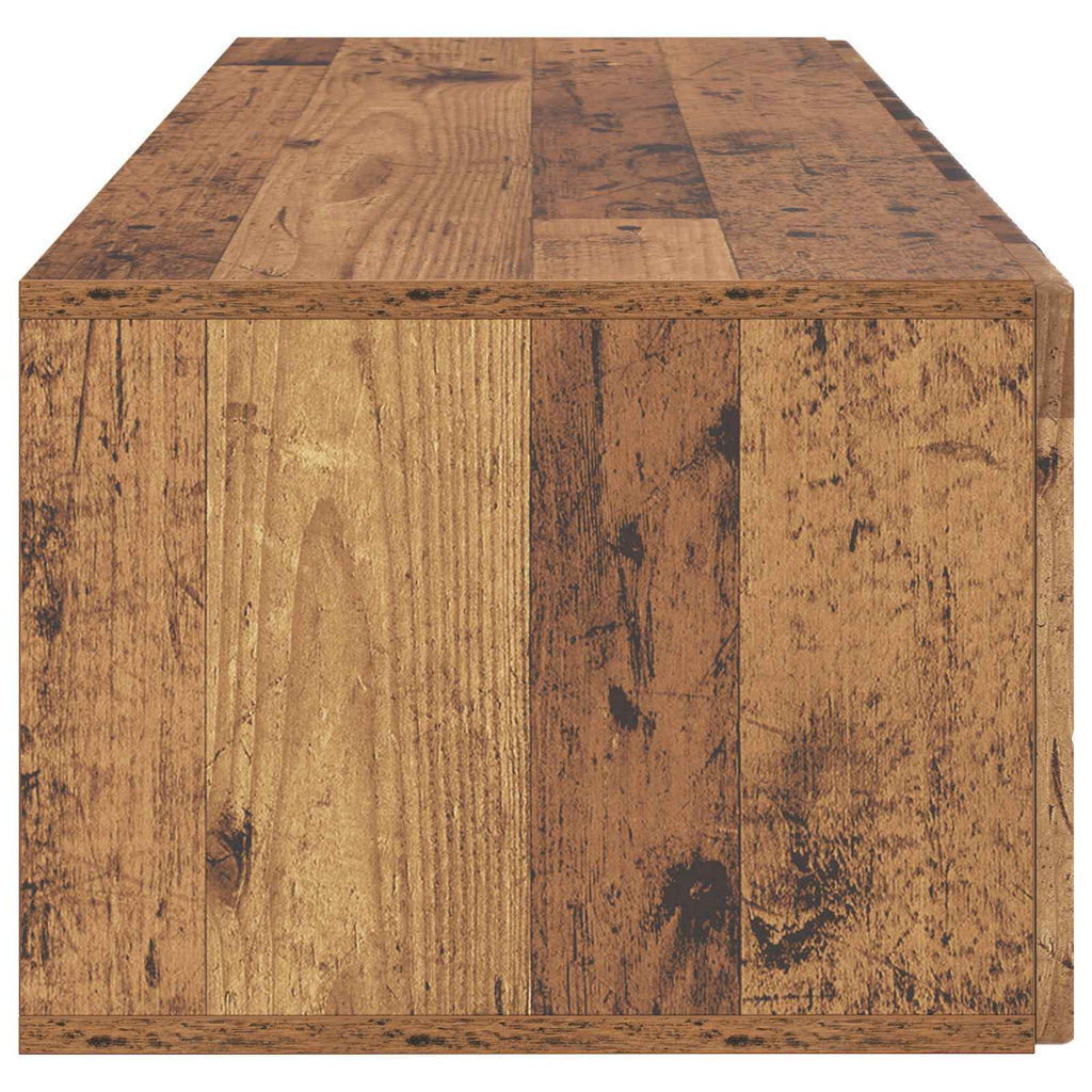 Wandmontierter TV-Schrank Altholz 98 x 41 x 30 cm Holzwerkstoff