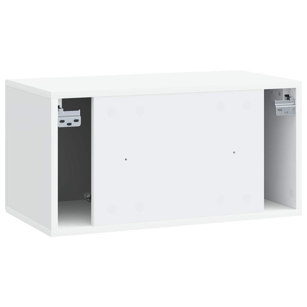 Wandmontierter TV-Schrank Weiß 59,5 x 31 x 30 cm Holzwerkstoff