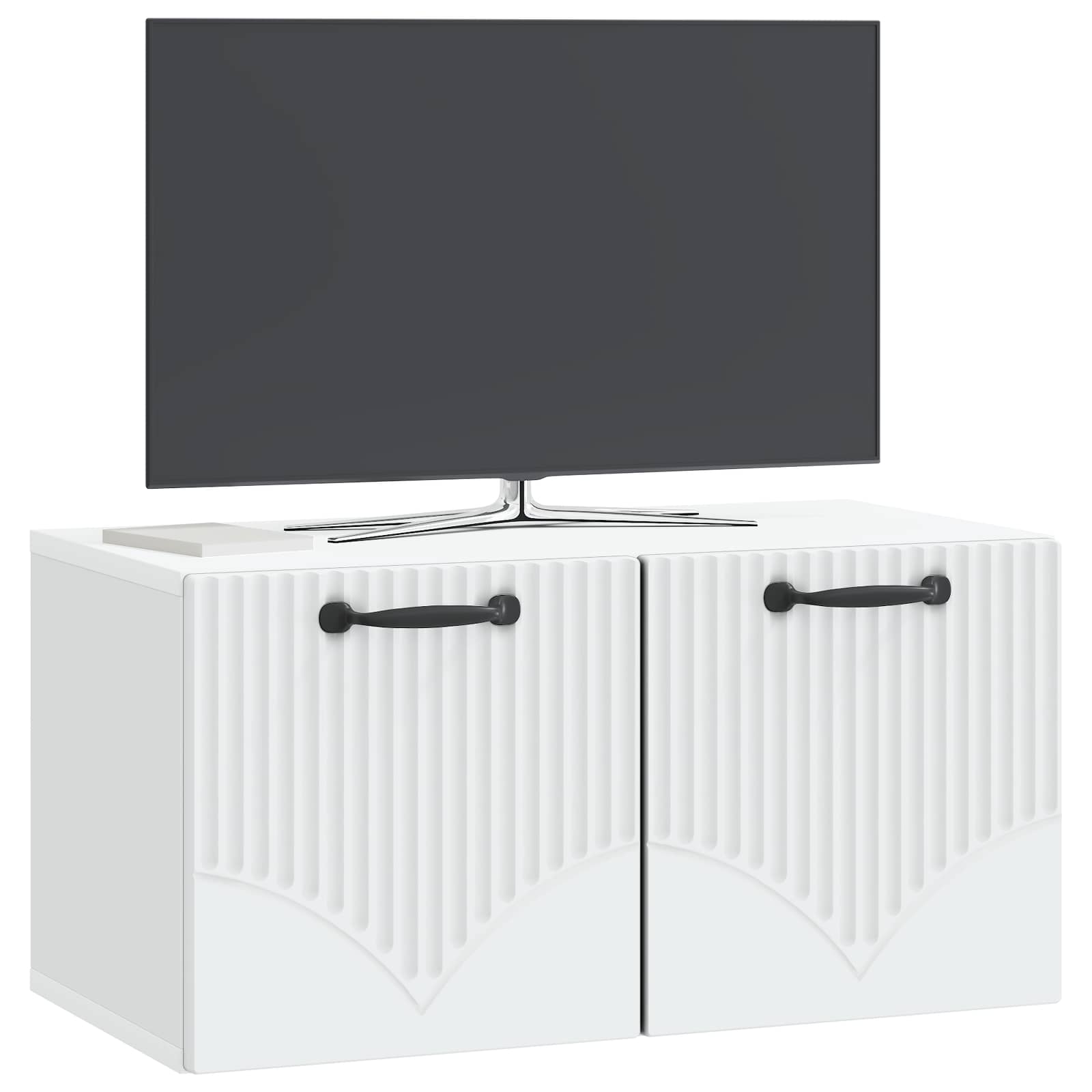 Wandmontierter TV-Schrank Weiß 59,5 x 31 x 30 cm Holzwerkstoff
