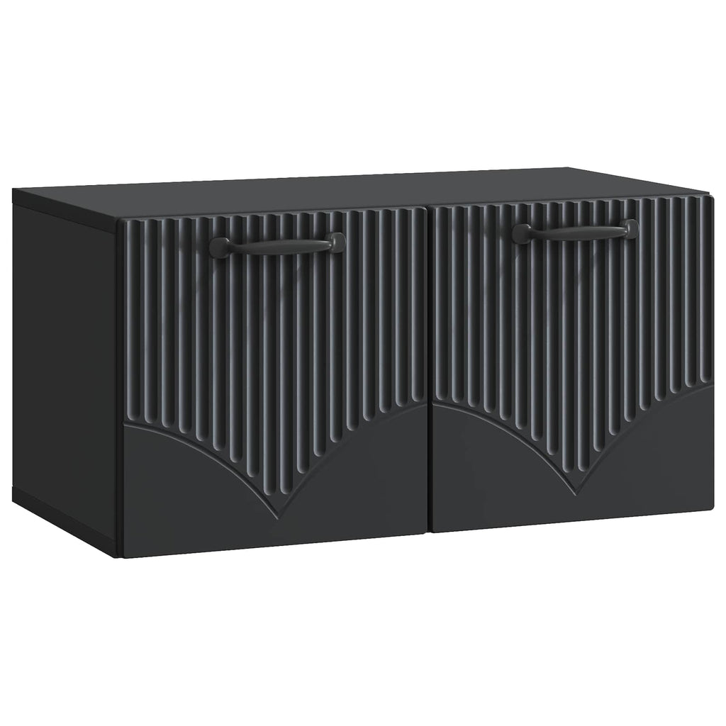 Wandmontierter TV-Schrank Schwarz 59,5 x 31 x 30 cm