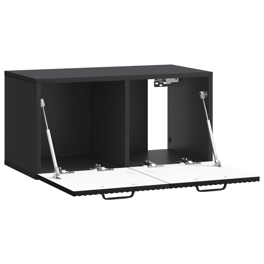 Wandmontierter TV-Schrank Schwarz 59,5 x 31 x 30 cm