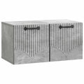 Wandmontierter TV-Schrank Betongrau 59,5 x 31 x 30 cm