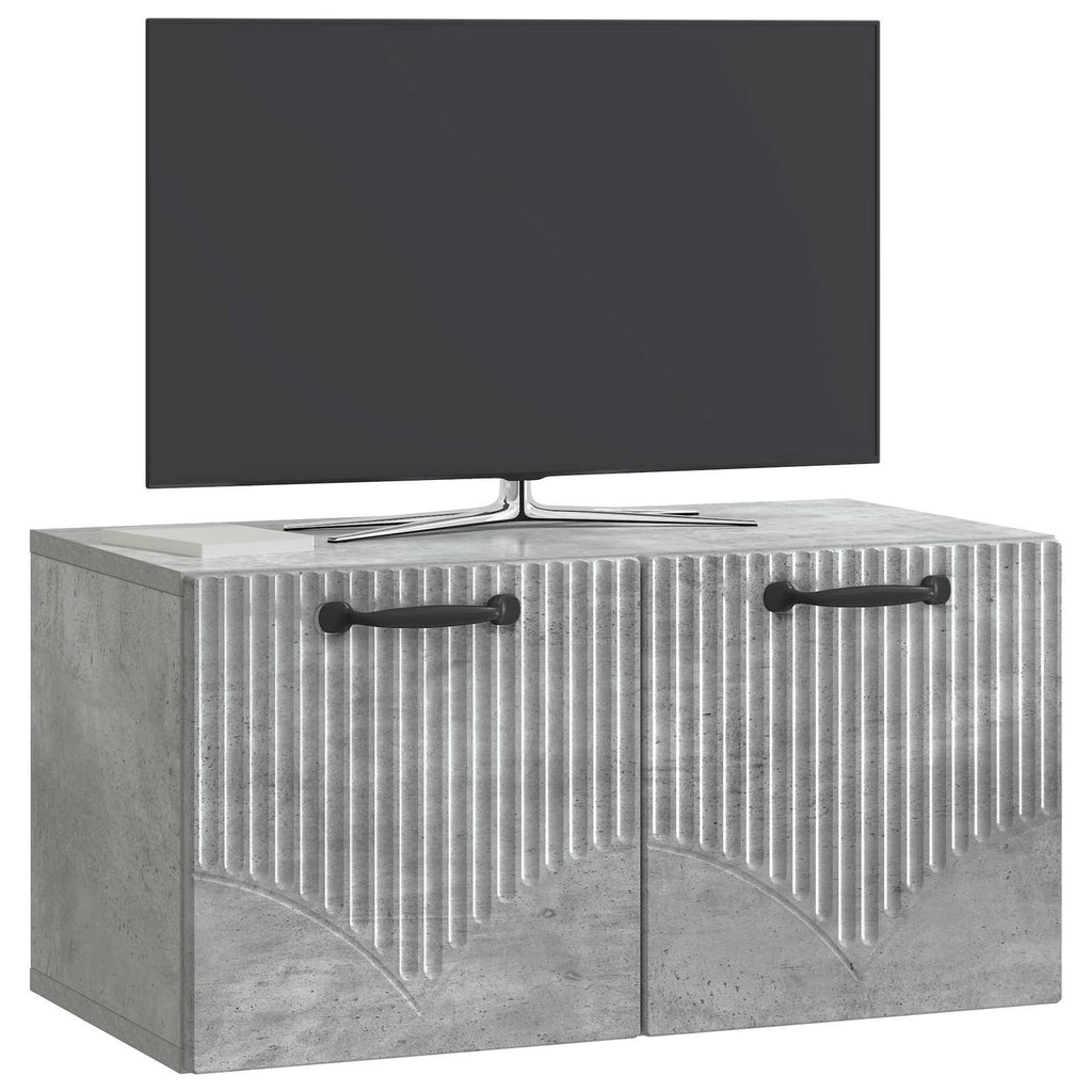 Wandmontierter TV-Schrank Betongrau 59,5 x 31 x 30 cm