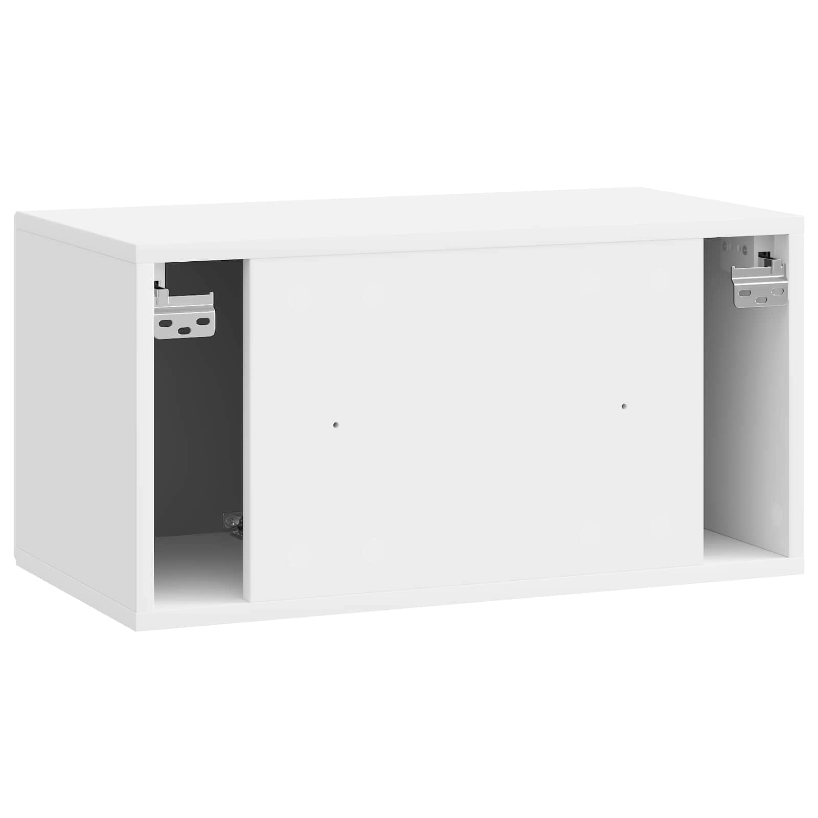 Wandmontierter TV-Schrank Hochglanz Weiß 59,5 x 31 x 30 cm