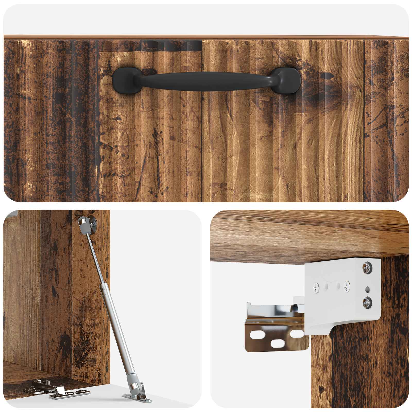 Wandmontierter TV-Schrank Altholz 59,5 x 31 x 30 cm