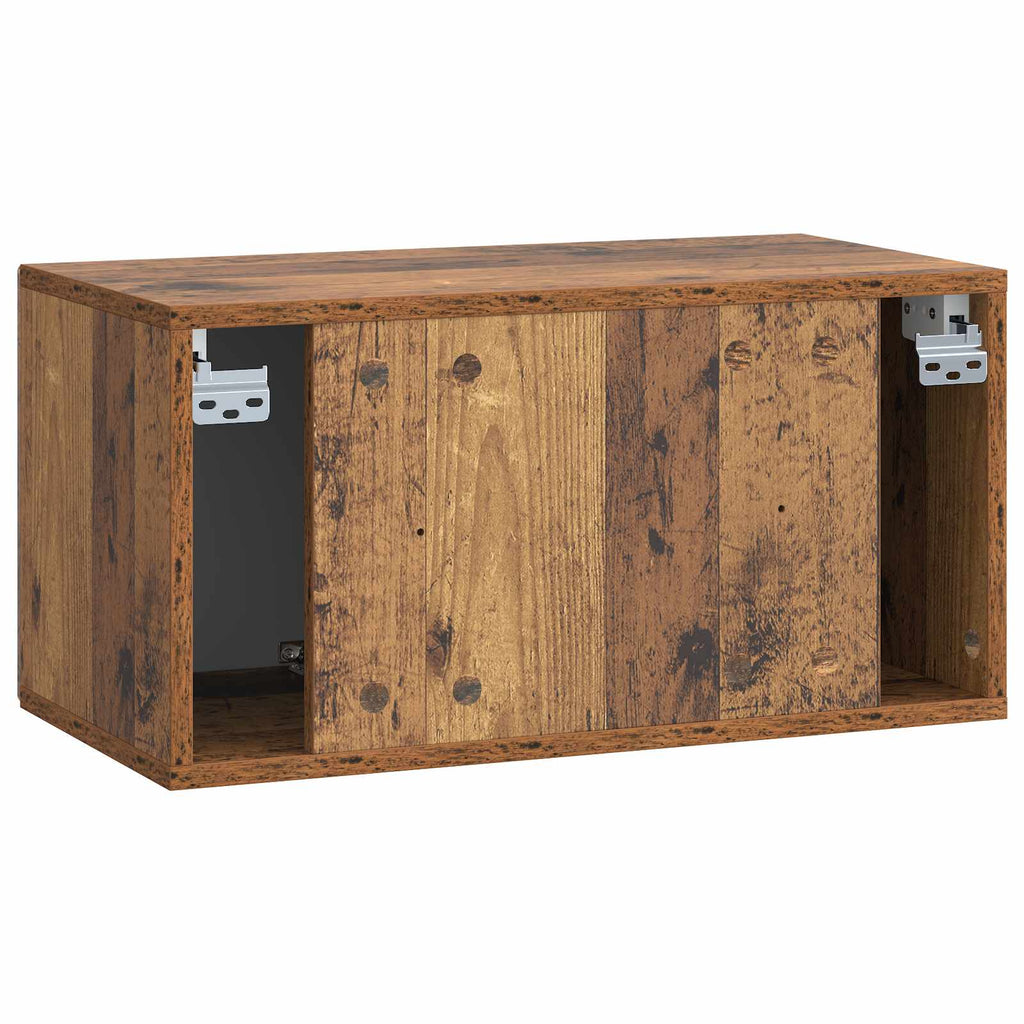 Wandmontierter TV-Schrank Altholz 59,5 x 31 x 30 cm