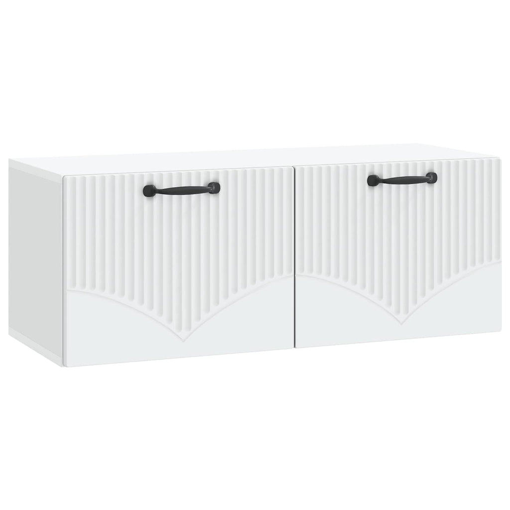 Wandmontierter TV-Schrank Weiß 78,5 x 31 x 30 cm Holzwerkstoff