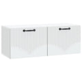 Wandmontierter TV-Schrank Weiß 78,5 x 31 x 30 cm Holzwerkstoff