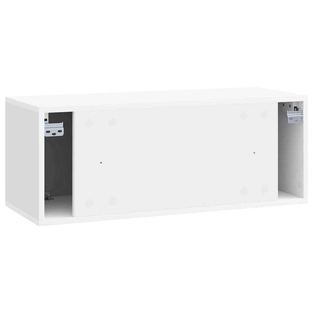 Wandmontierter TV-Schrank Weiß 78,5 x 31 x 30 cm Holzwerkstoff