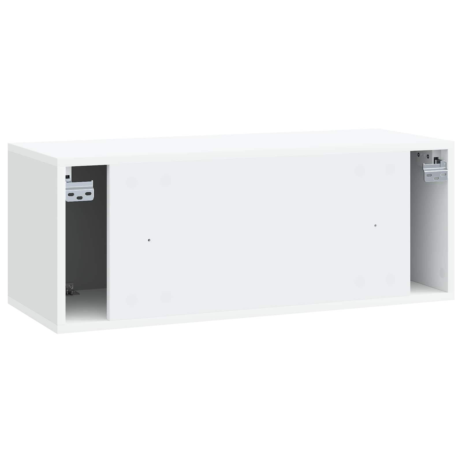 Wandmontierter TV-Schrank Weiß 78,5 x 31 x 30 cm Holzwerkstoff
