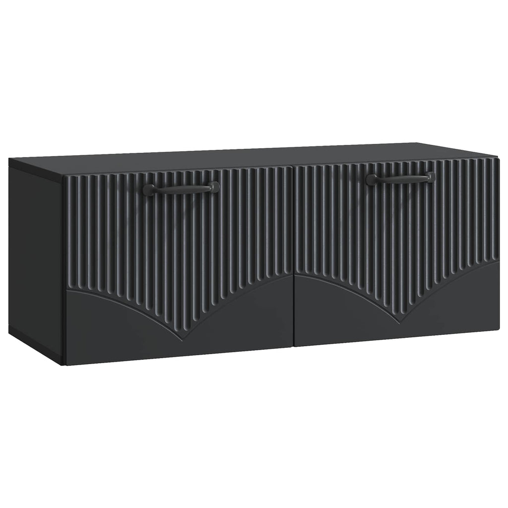 Wandmontierter TV-Schrank Schwarz 78,5 x 31 x 30 cm