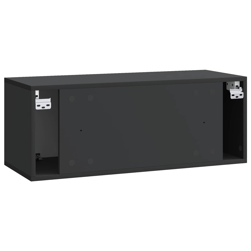 Wandmontierter TV-Schrank Schwarz 78,5 x 31 x 30 cm
