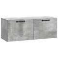 Wandmontierter TV-Schrank Betongrau 78,5 x 31 x 30 cm