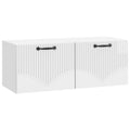 Wandmontierter TV-Schrank Hochglanz Weiß 78,5 x 31 x 30 cm