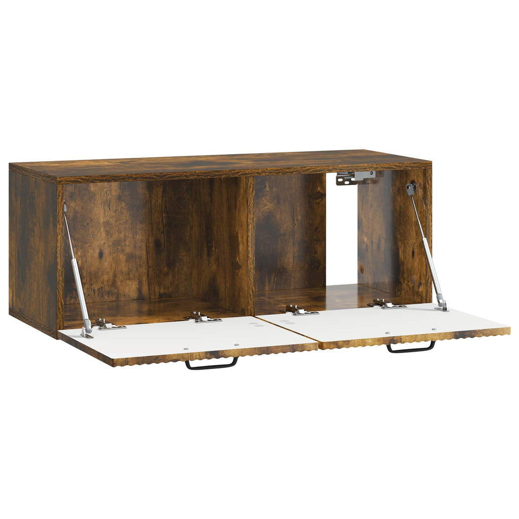 Wandmontierter TV-Schrank Geräucherte Eiche 78,5 x 31 x 30 cm