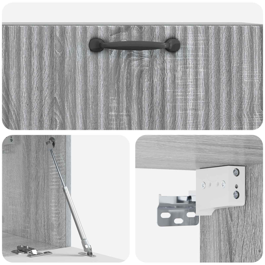 Wandmontierter TV-Schrank Graues Sonoma 78,5 x 31 x 30 cm