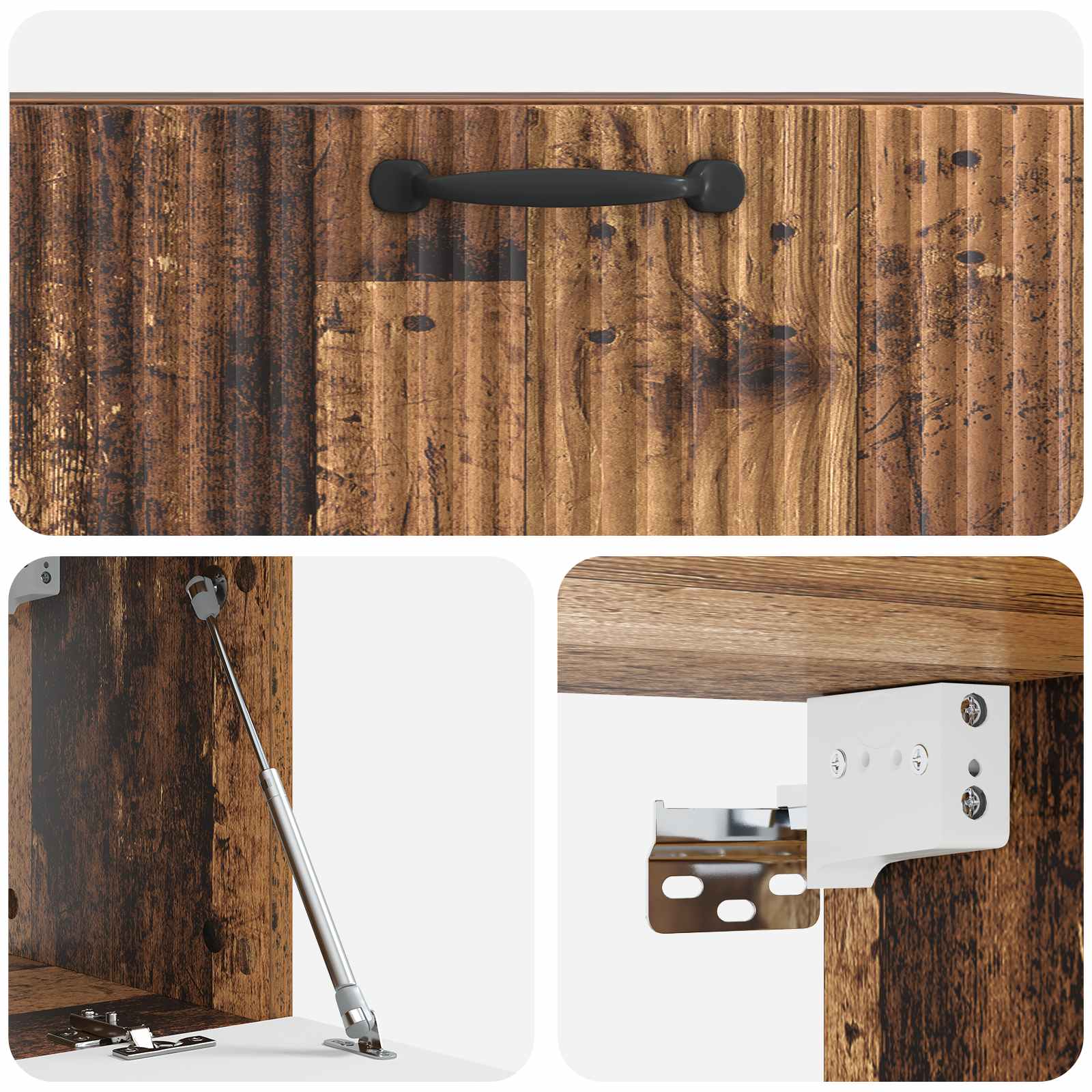 Wandmontierter TV-Schrank Altholz 78,5 x 31 x 30 cm