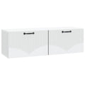 Wandmontierter TV-Schrank Weiß 98 x 31 x 30 cm Holzwerkstoff