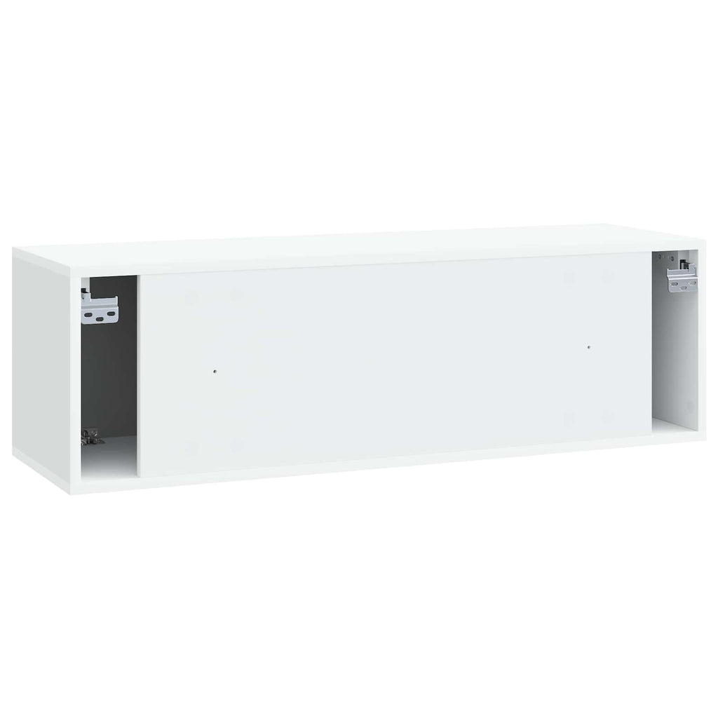 Wandmontierter TV-Schrank Weiß 98 x 31 x 30 cm Holzwerkstoff