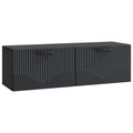 Wandmontierter TV-Schrank Schwarz 98 x 31 x 30 cm Holzwerkstoff