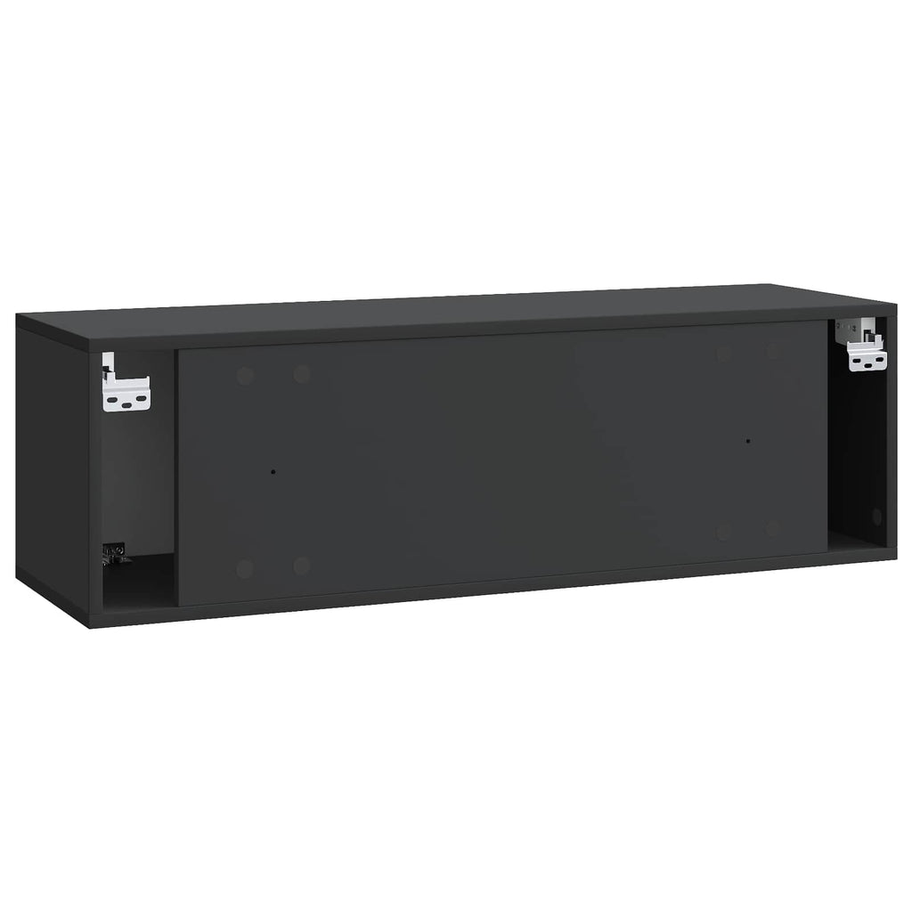 Wandmontierter TV-Schrank Schwarz 98 x 31 x 30 cm Holzwerkstoff
