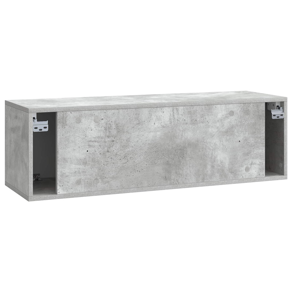 Wandmontierter TV-Schrank Betongrau 98 x 31 x 30 cm
