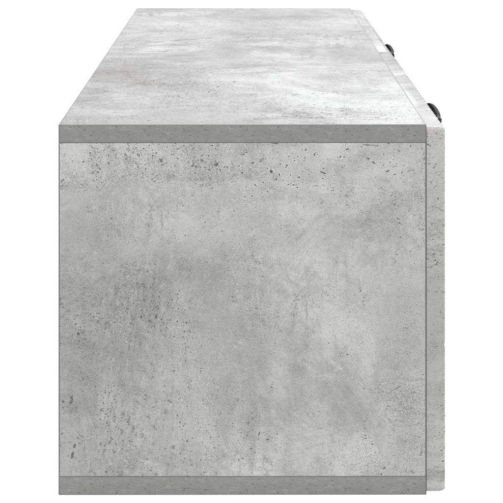 Wandmontierter TV-Schrank Betongrau 98 x 31 x 30 cm