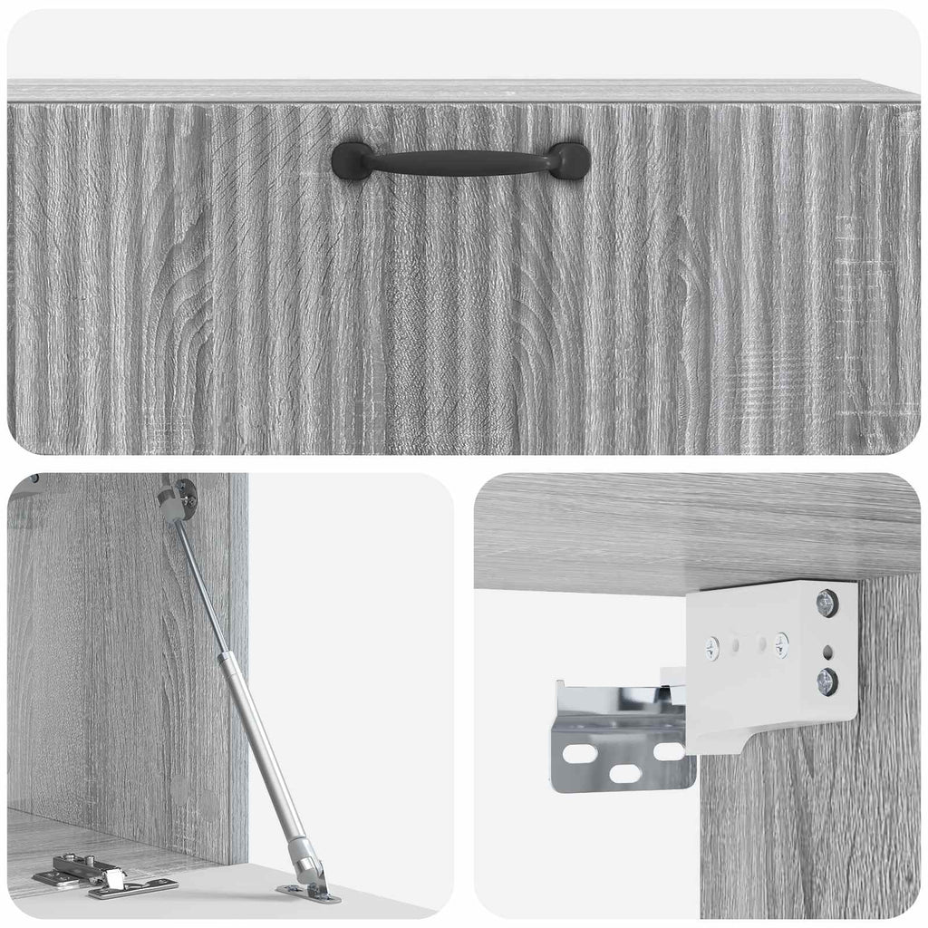 Wandmontierter TV-Schrank Graues Sonoma 98 x 31 x 30 cm