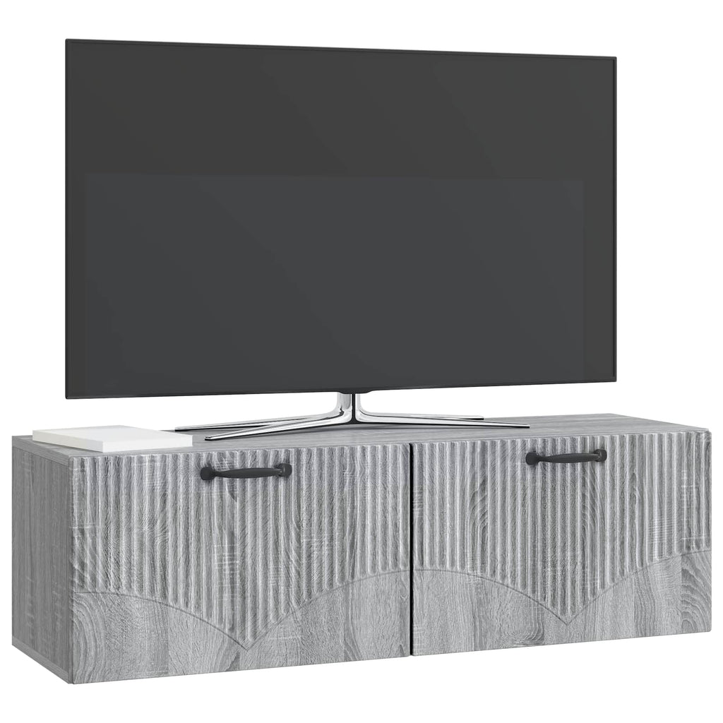 Wandmontierter TV-Schrank Graues Sonoma 98 x 31 x 30 cm