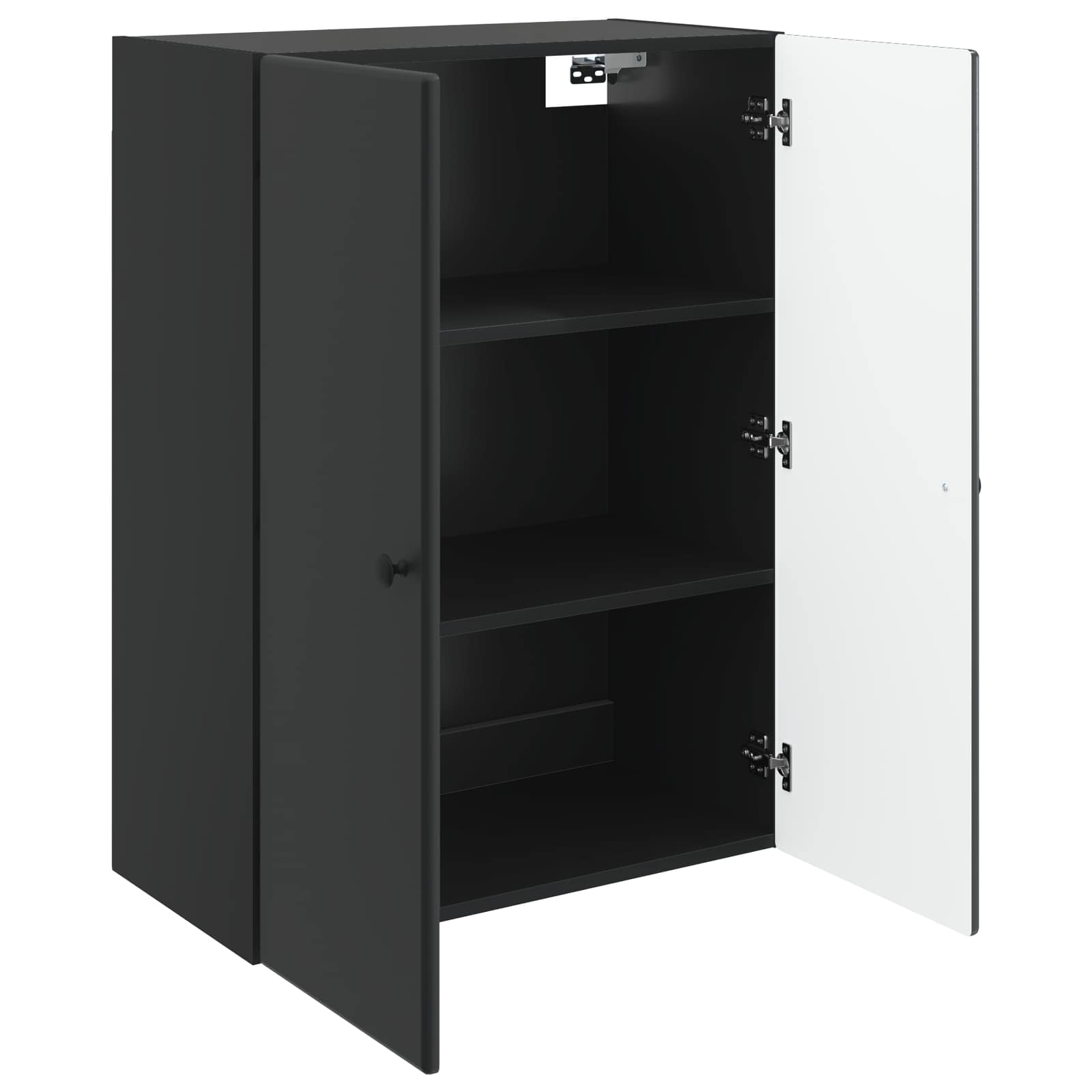 Wandschrank Schwarz 66 x 34,5 x 90 cm Holzwerkstoff