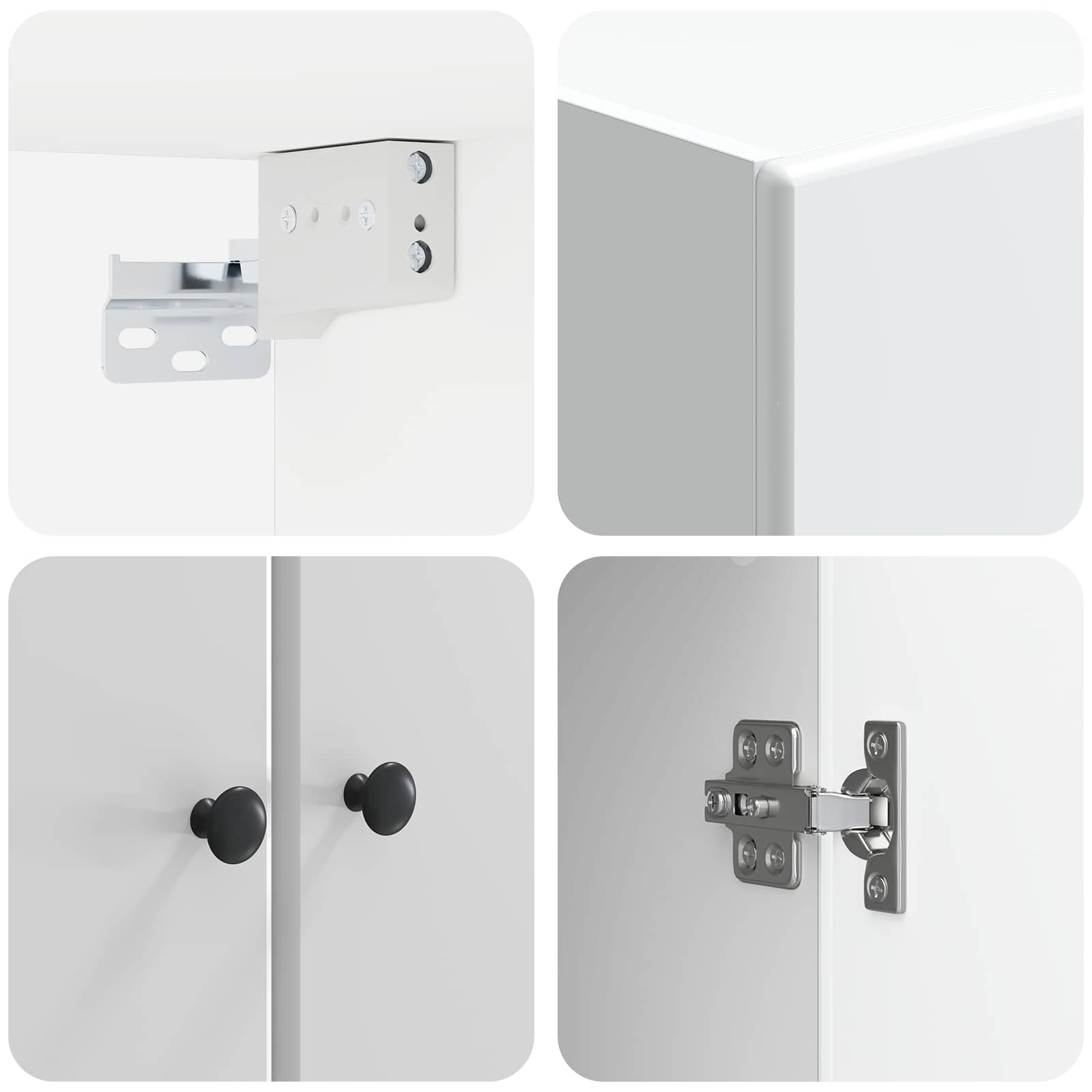 Wandschrank Hochglanz Weiß 66 x 34,5 x 90 cm Holzwerkstoff