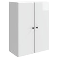 Wandschrank Hochglanz Weiß 66 x 34,5 x 90 cm Holzwerkstoff