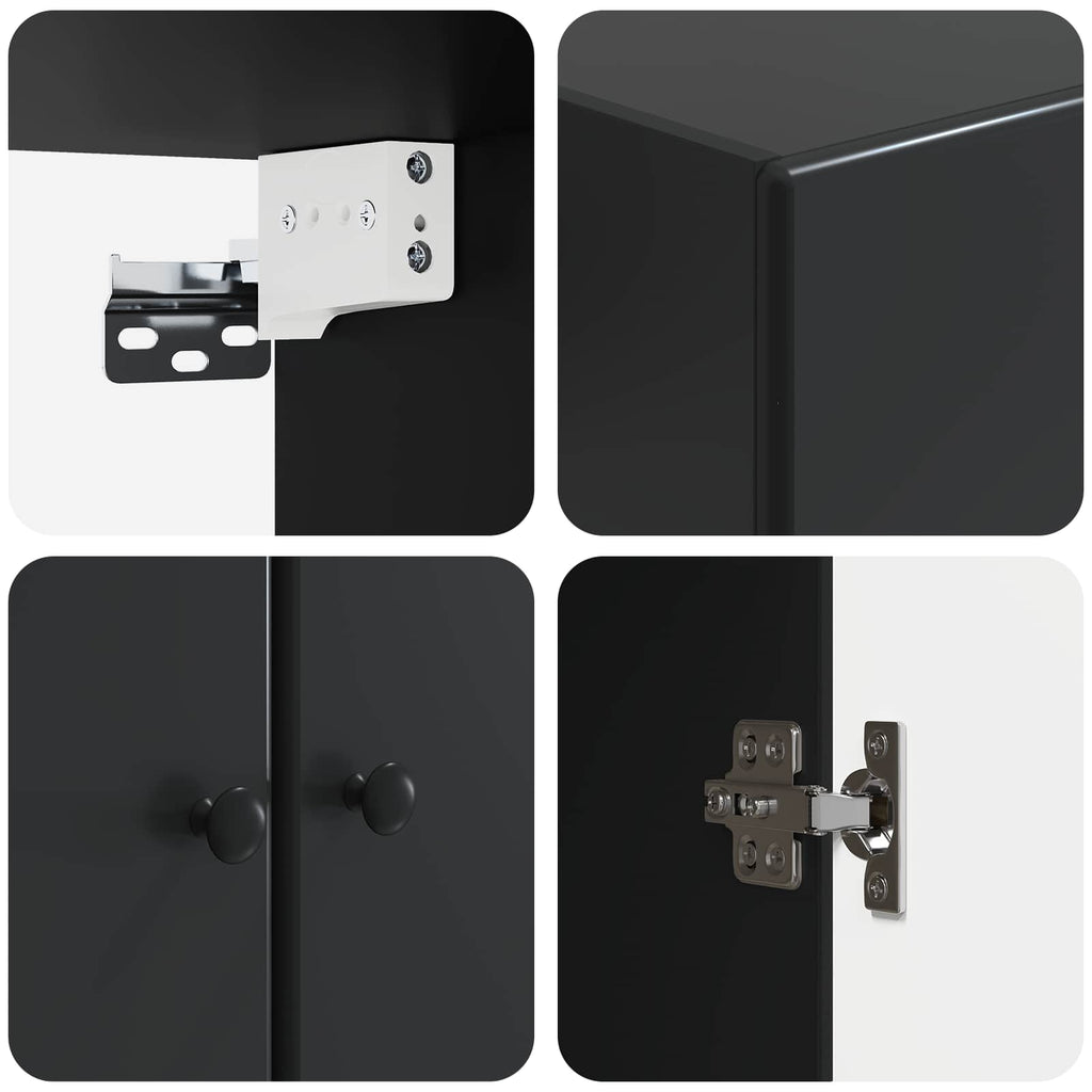 Wandschrank Schwarz 59 x 31 x 60 cm Holzwerkstoff