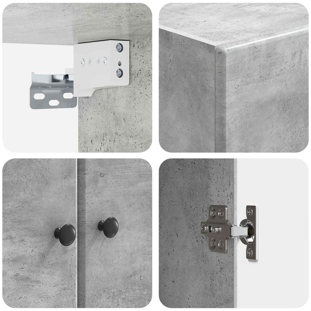 Wandschrank Betongrau 59 x 31 x 60 cm Holzwerkstoff