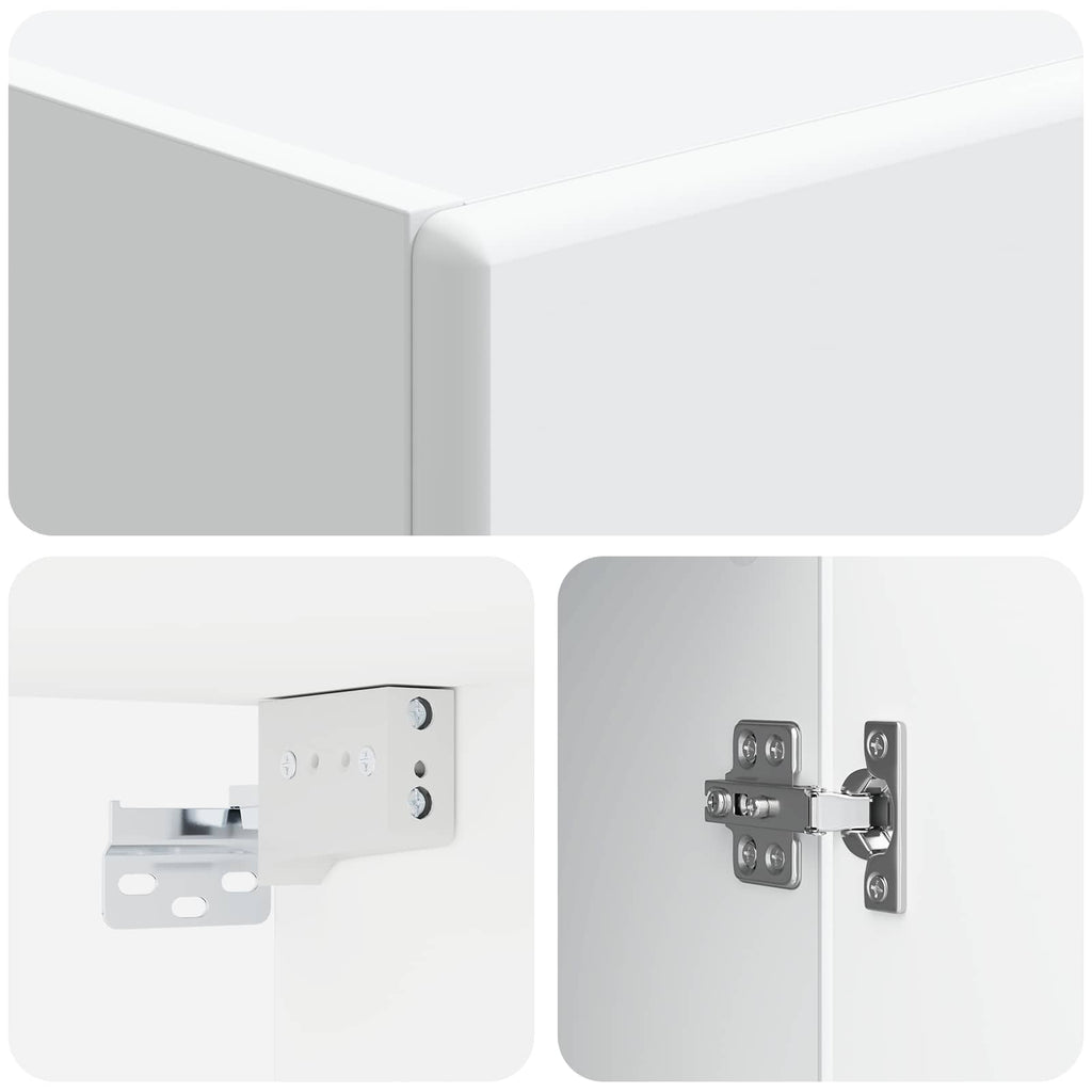 Wandschrank Weiß 33 x 34,5 x 90 cm Holzwerkstoff