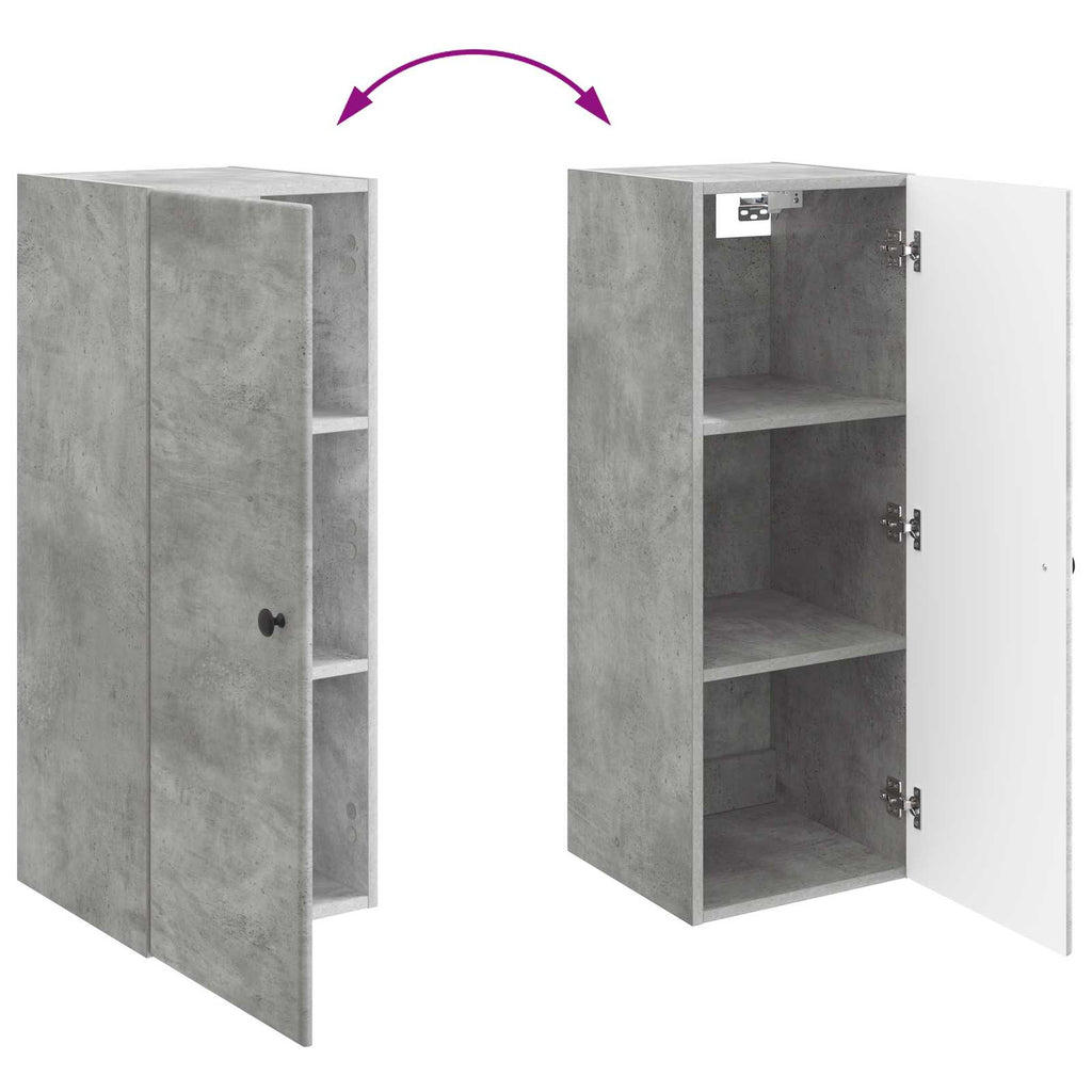 Wandschrank Betongrau 33 x 34,5 x 90 cm Holzwerkstoff