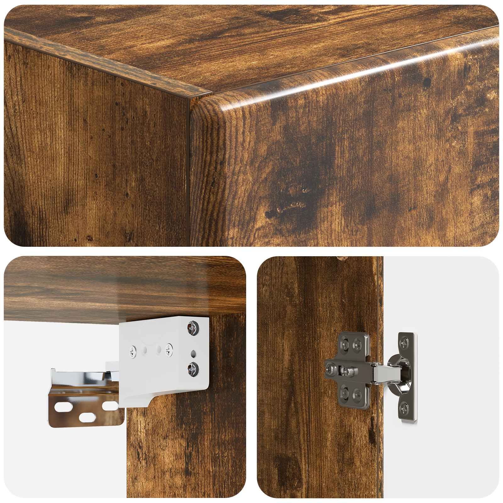 Wandschrank Geräucherte Eiche 33 x 34,5 x 90 cm Holzwerkstoff