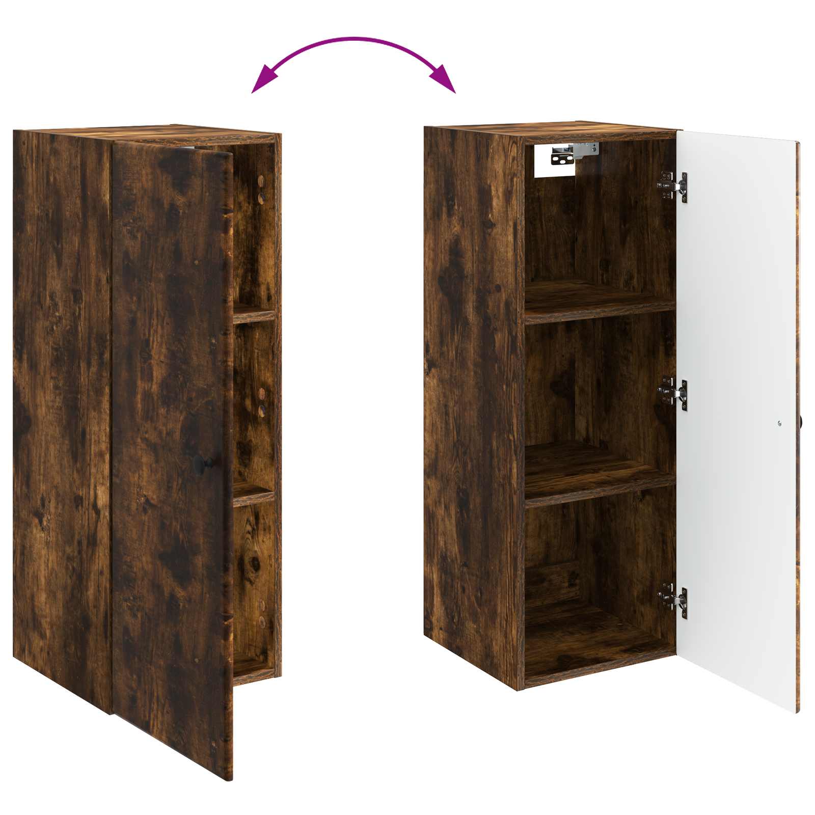 Wandschrank Geräucherte Eiche 33 x 34,5 x 90 cm Holzwerkstoff