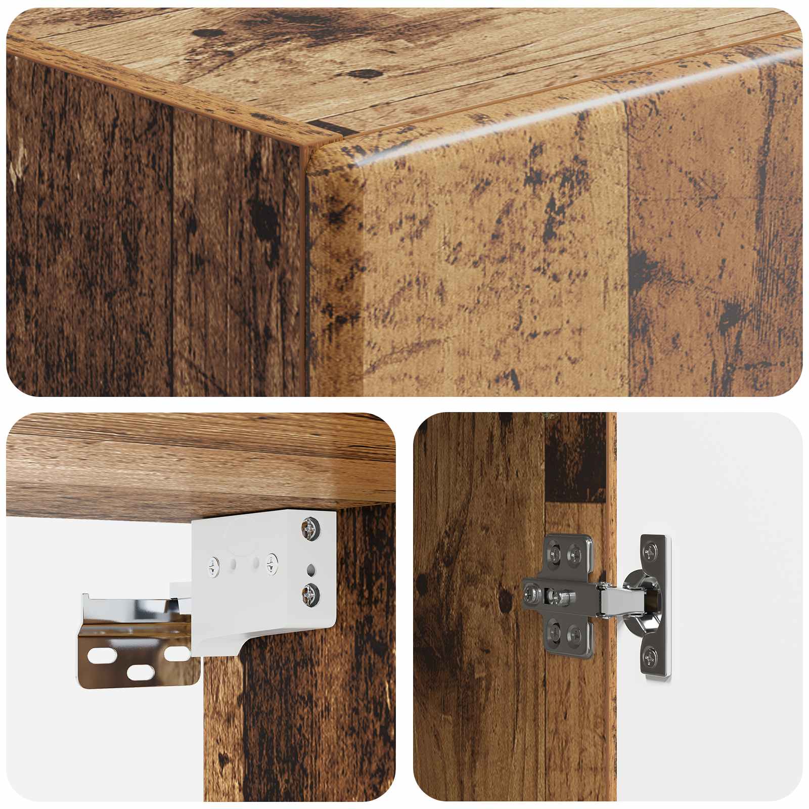 Wandschrank Altholz 33 x 34,5 x 90 cm Holzwerkstoff