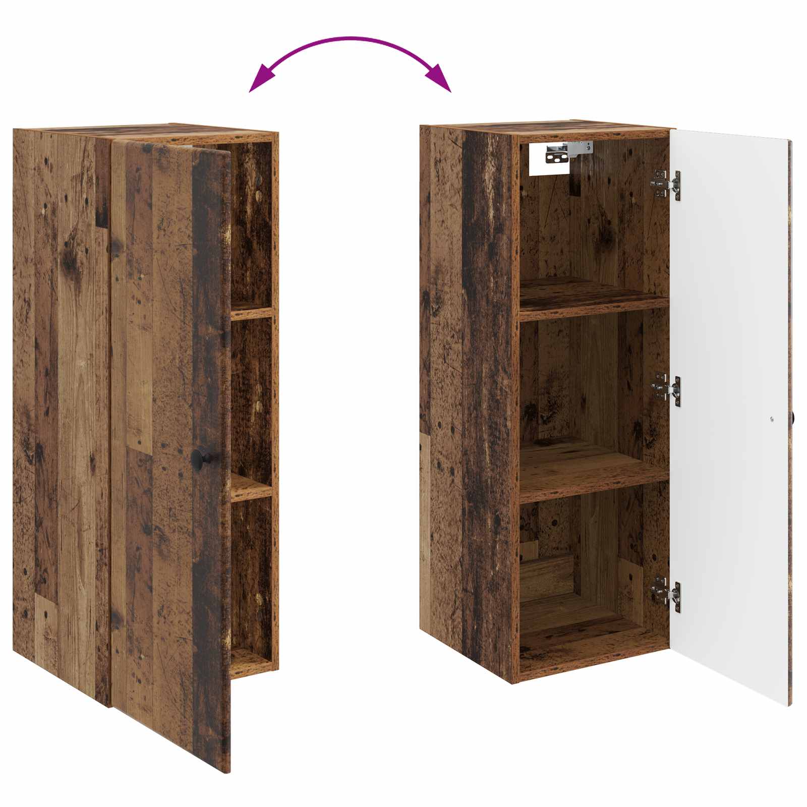 Wandschrank Altholz 33 x 34,5 x 90 cm Holzwerkstoff